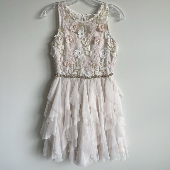 Rare Editions Lace Sequins Tulle Formal Dress Dance Bridal Flower Girl Gown 16 - Picture 1 of 15